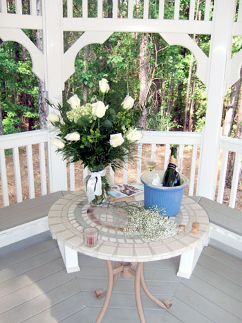 Inside gazebo